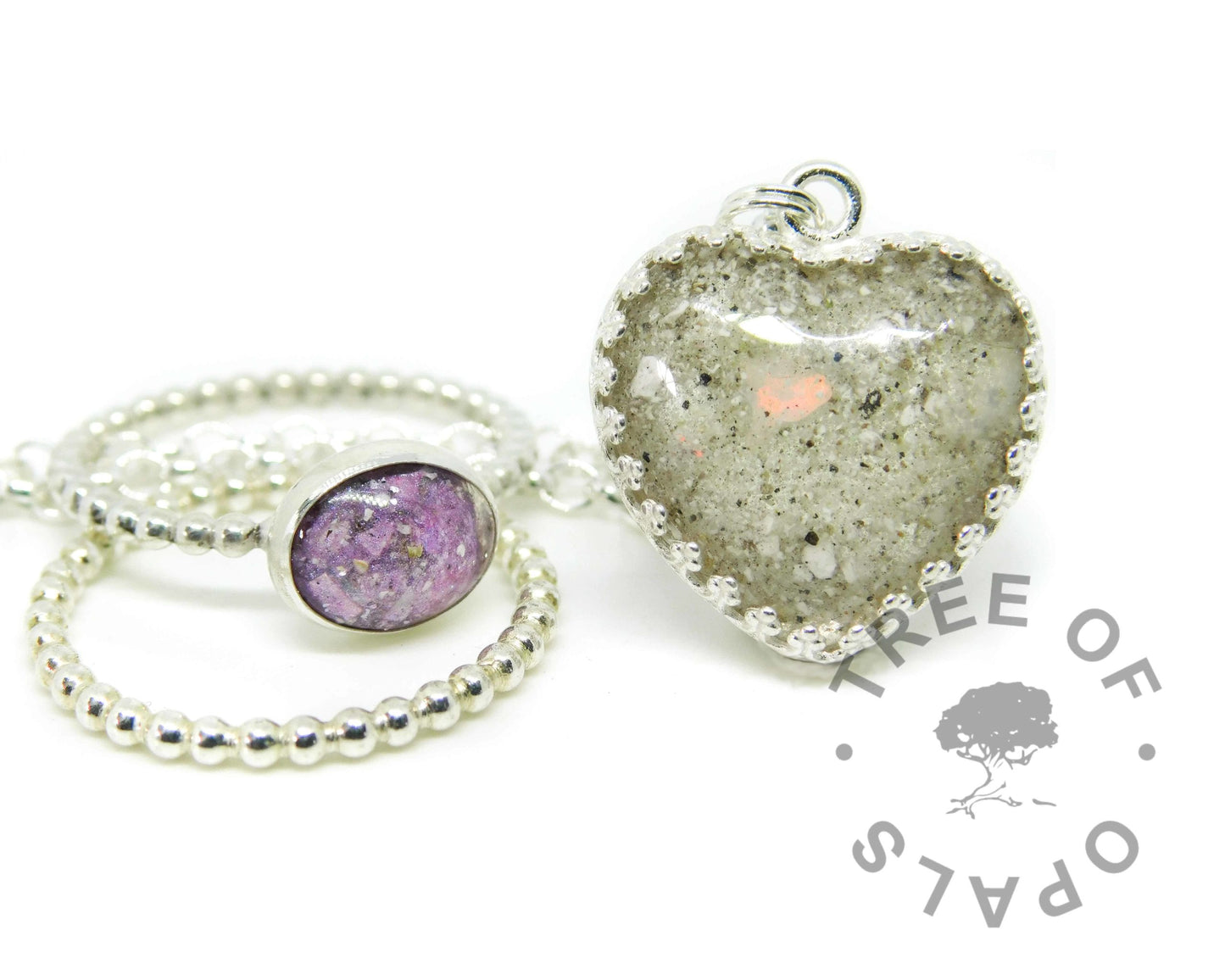 Crown Ashes Heart Necklace