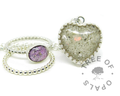 Crown Ashes Heart Necklace