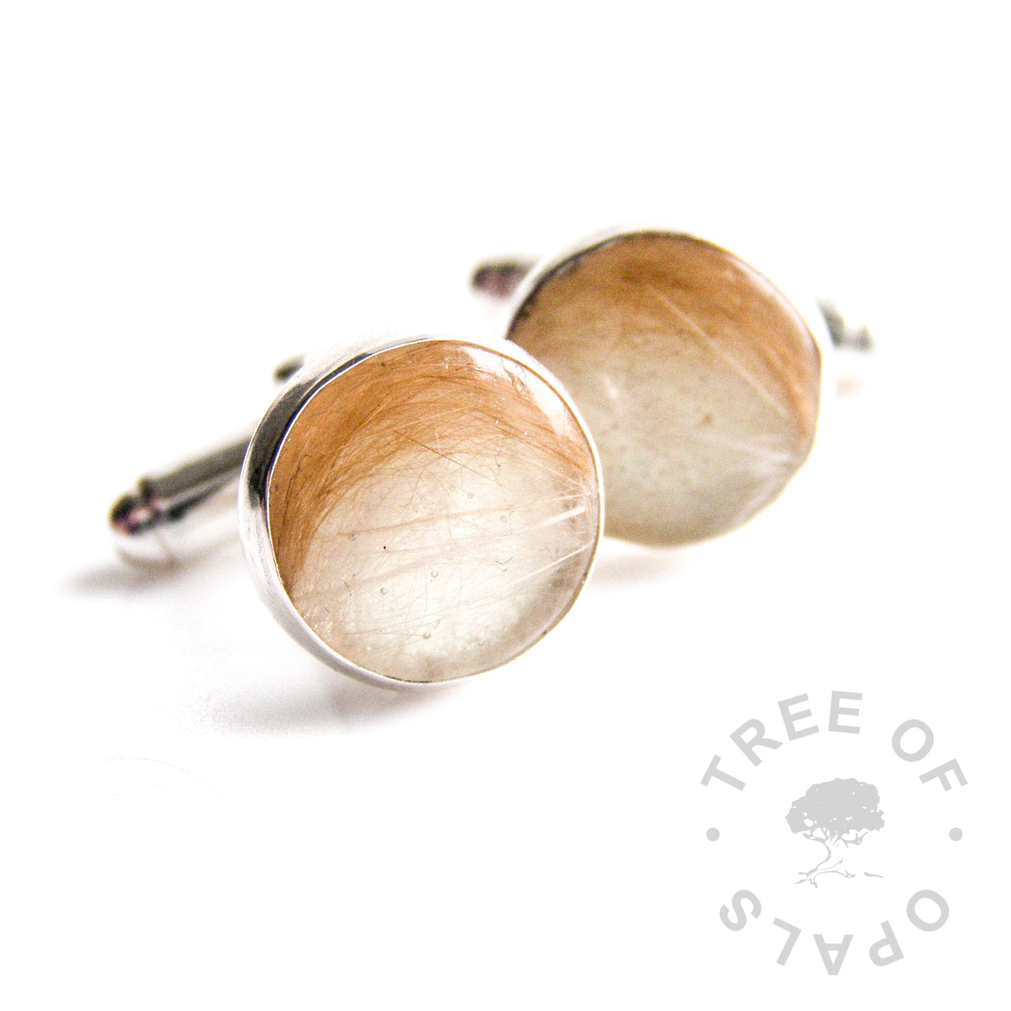 Solid Gold Hair Cufflinks