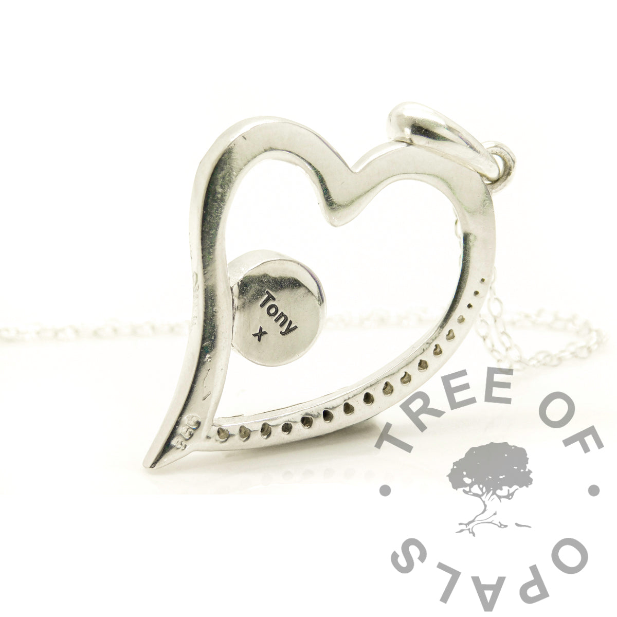 Crystal Heart Ash Necklace