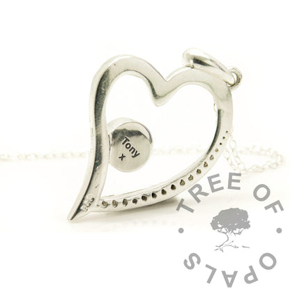 Crystal Heart Hair Necklace