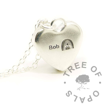 Engravable Cord Heart Necklace
