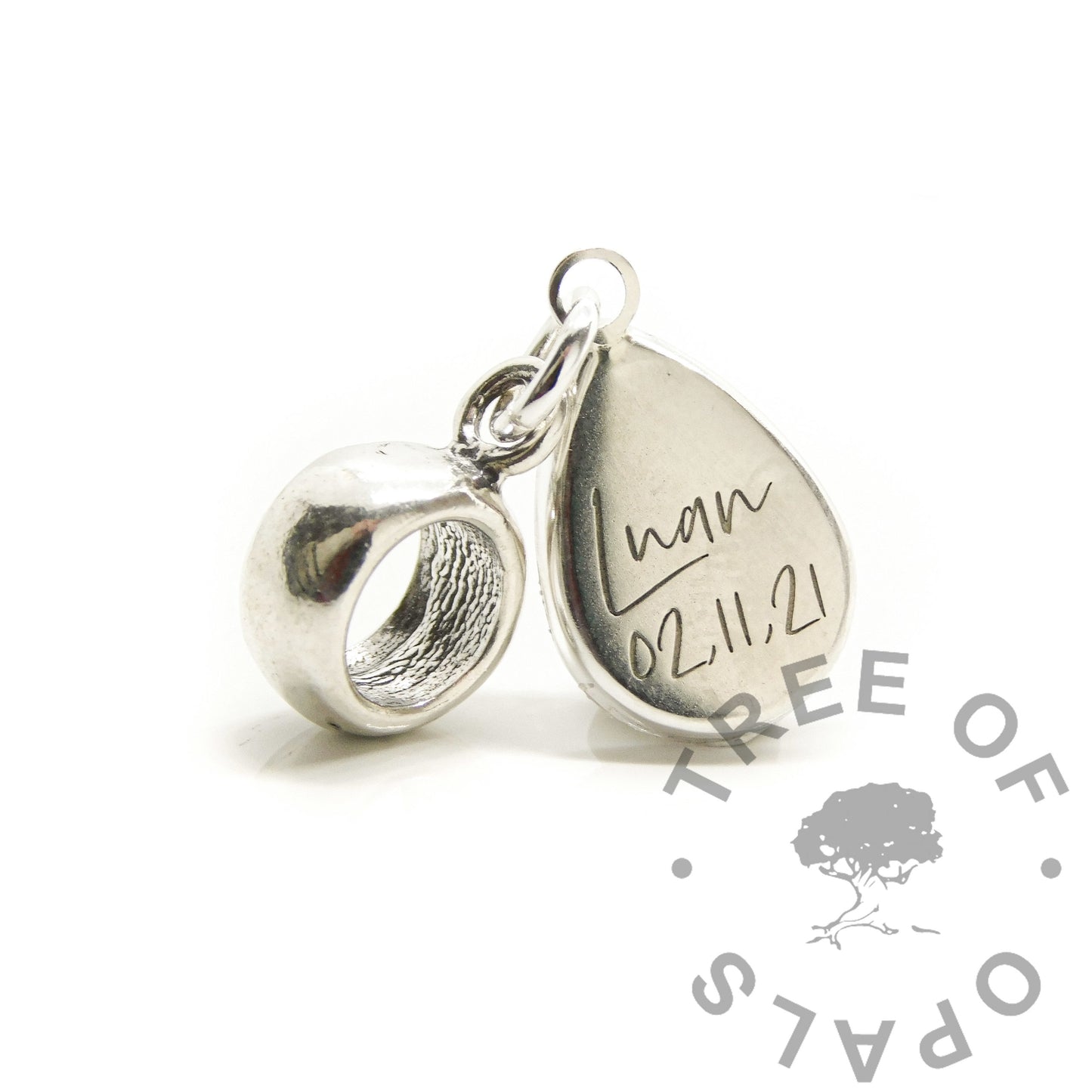 Engravable Teardrop Breastmilk Necklace