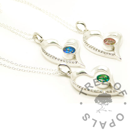 Crystal Heart Hair Necklace