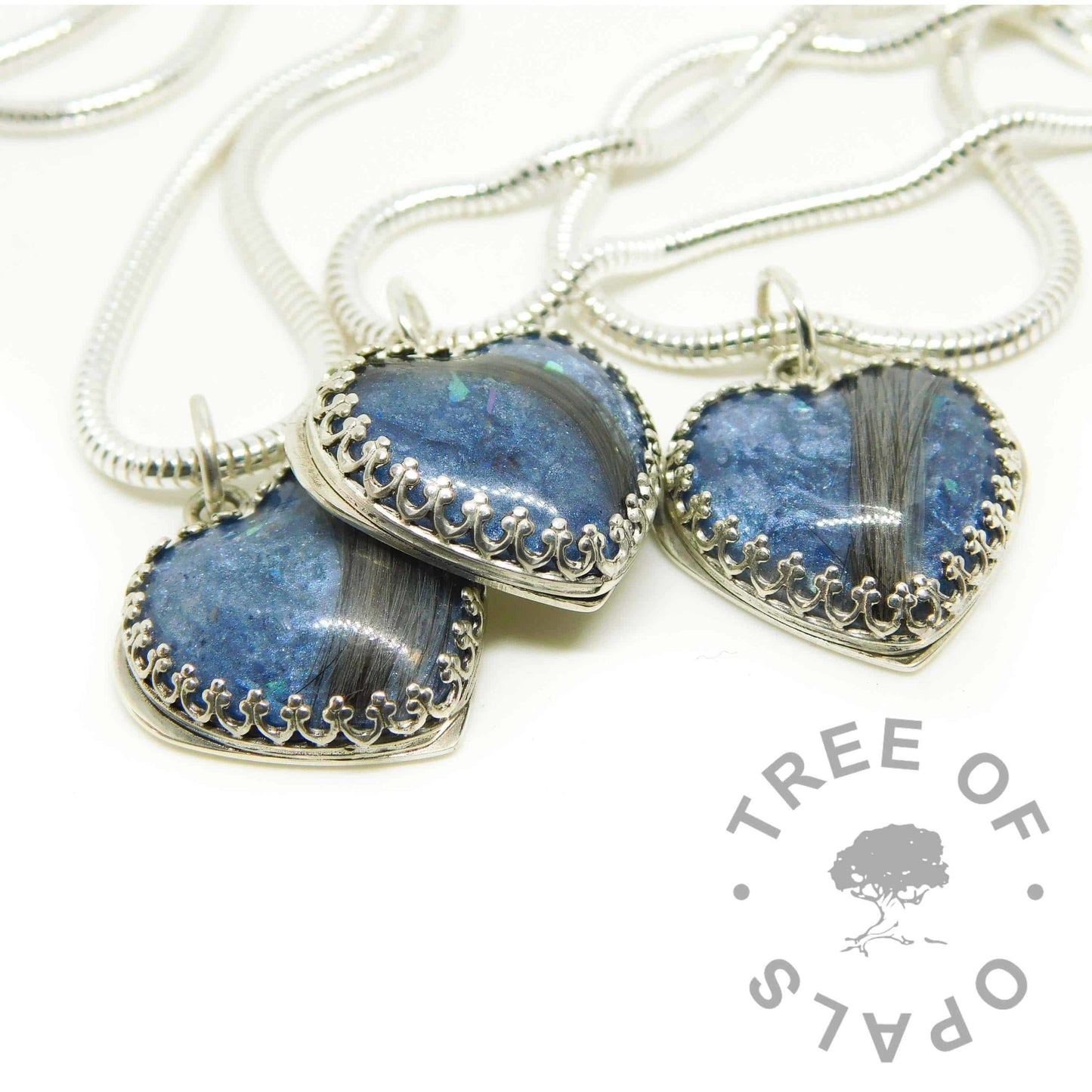 Crown Ashes Heart Necklace
