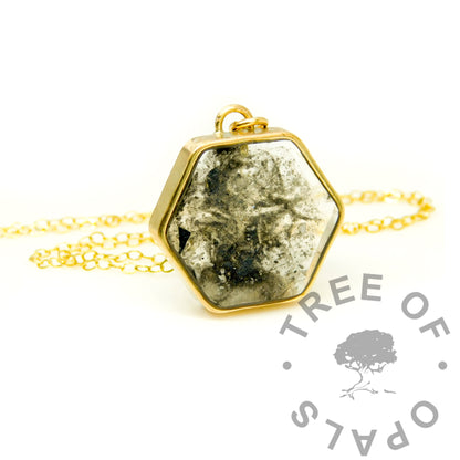 Gold Filled Hexagonal Necklace