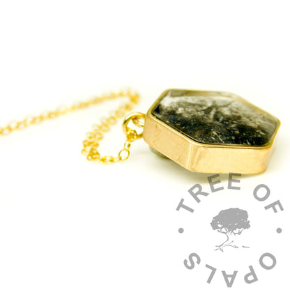 Gold Filled Hexagonal Necklace