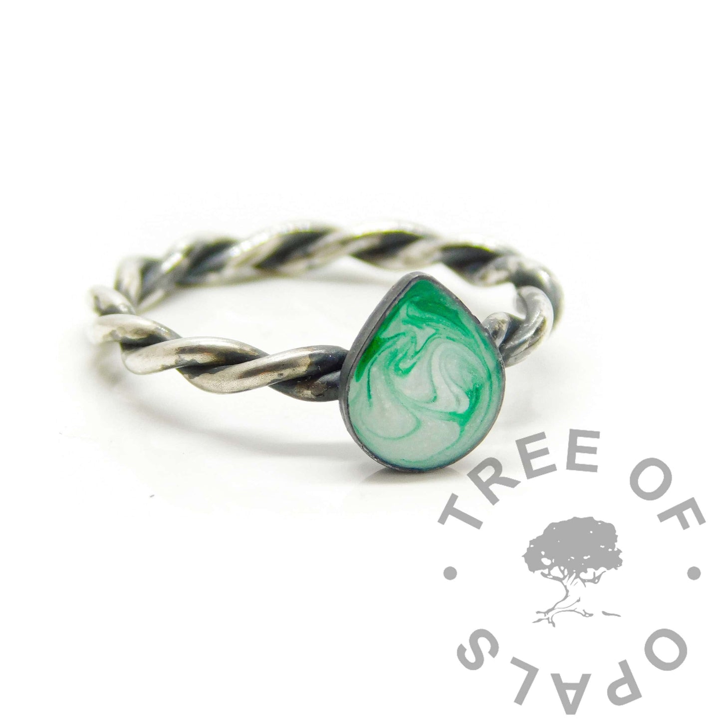 Breastmilk Teardrop Ring