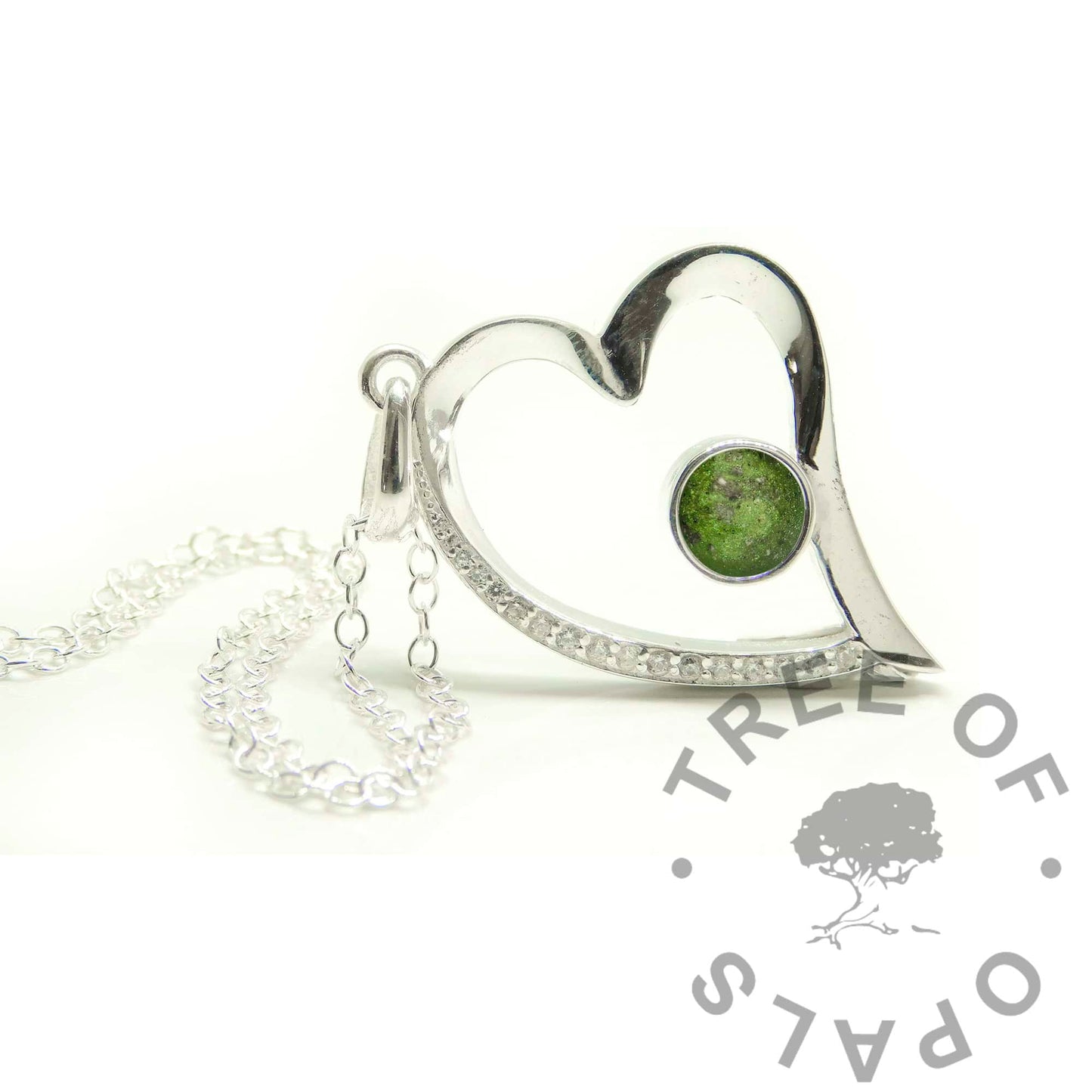 Crystal Heart Ash Necklace