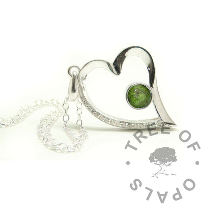 Crystal Heart Cord Necklace
