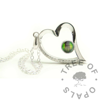 Crystal Heart Hair Necklace