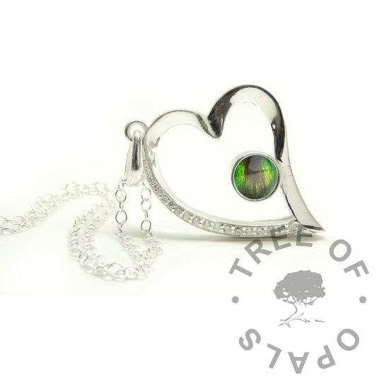 Crystal Heart Hair Necklace