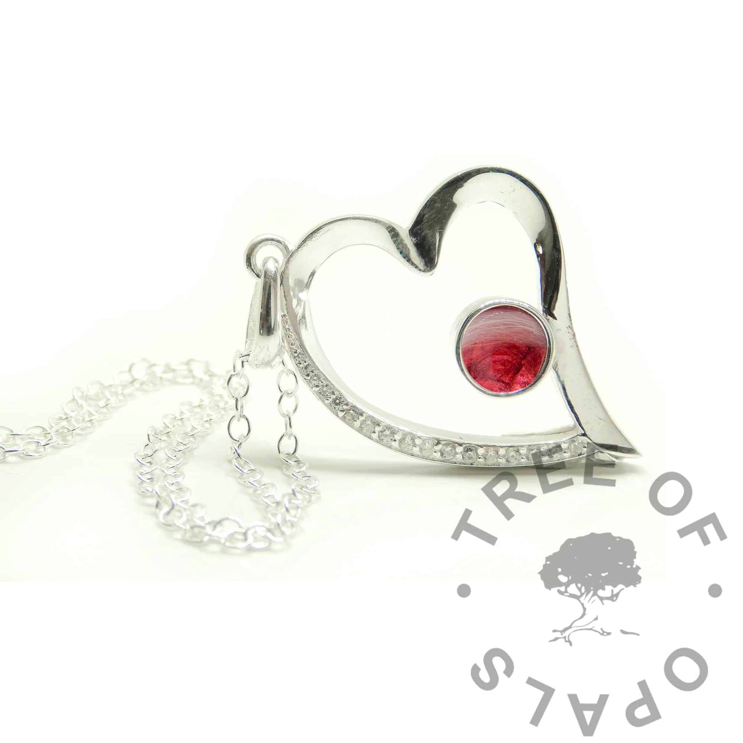 Crystal Heart Hair Necklace