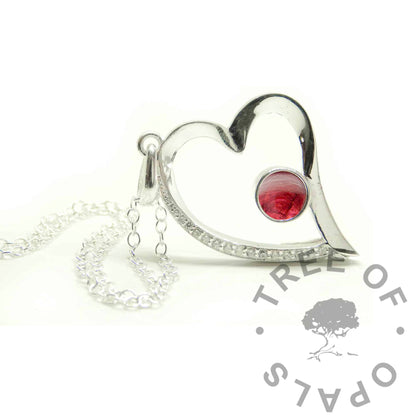 Crystal Heart Hair Necklace