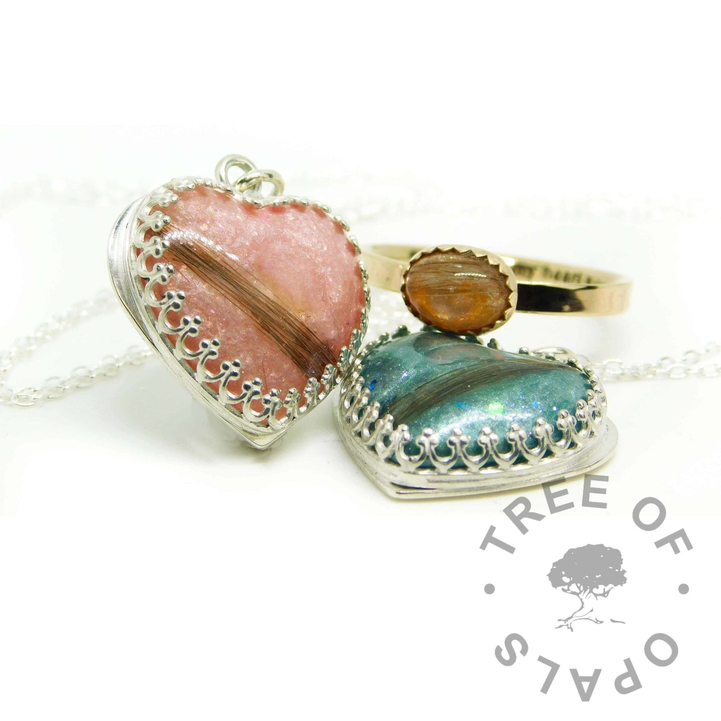 Crown Ashes Heart Necklace