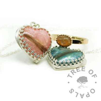 Crown Ashes Heart Necklace