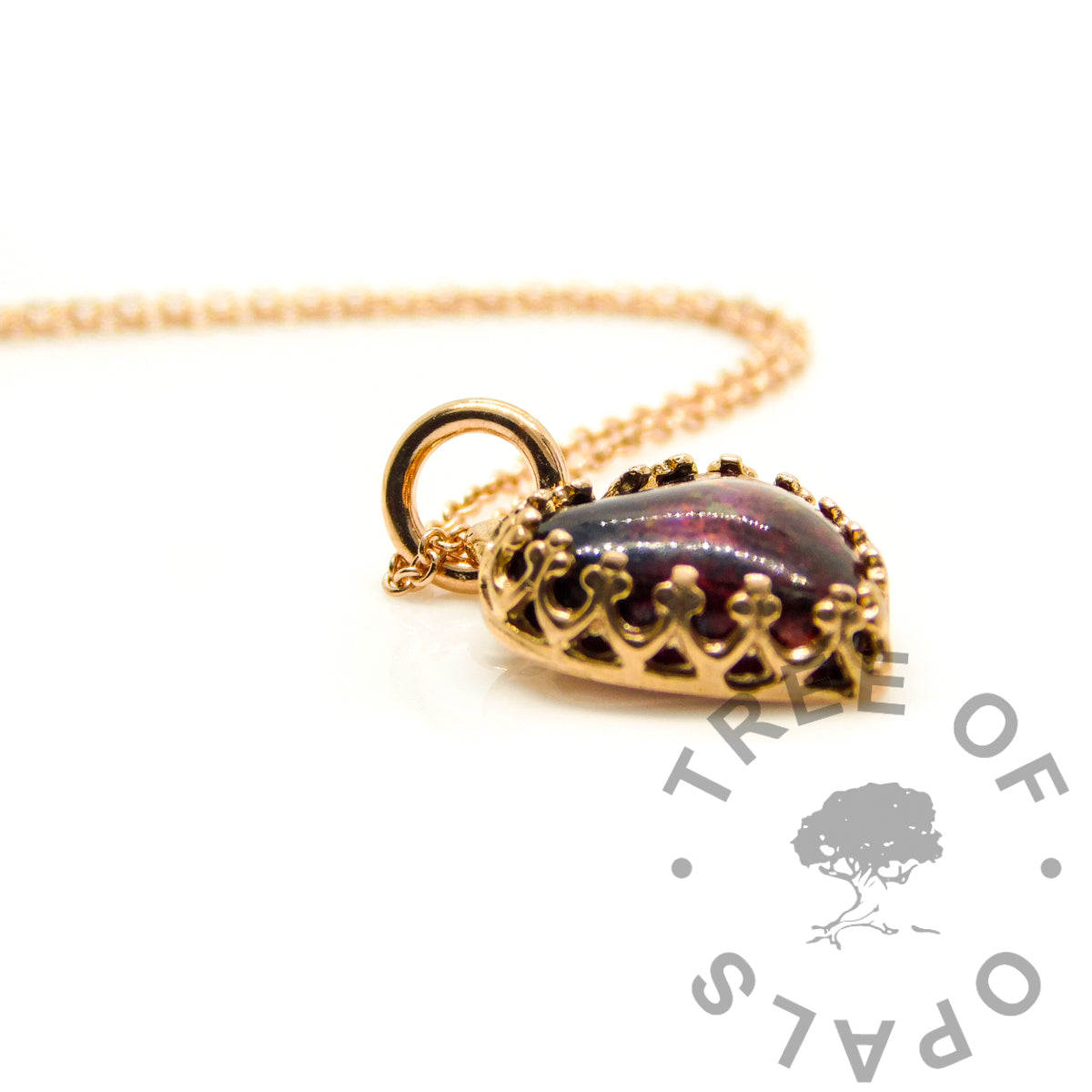 Solid Gold Blood Heart Necklace