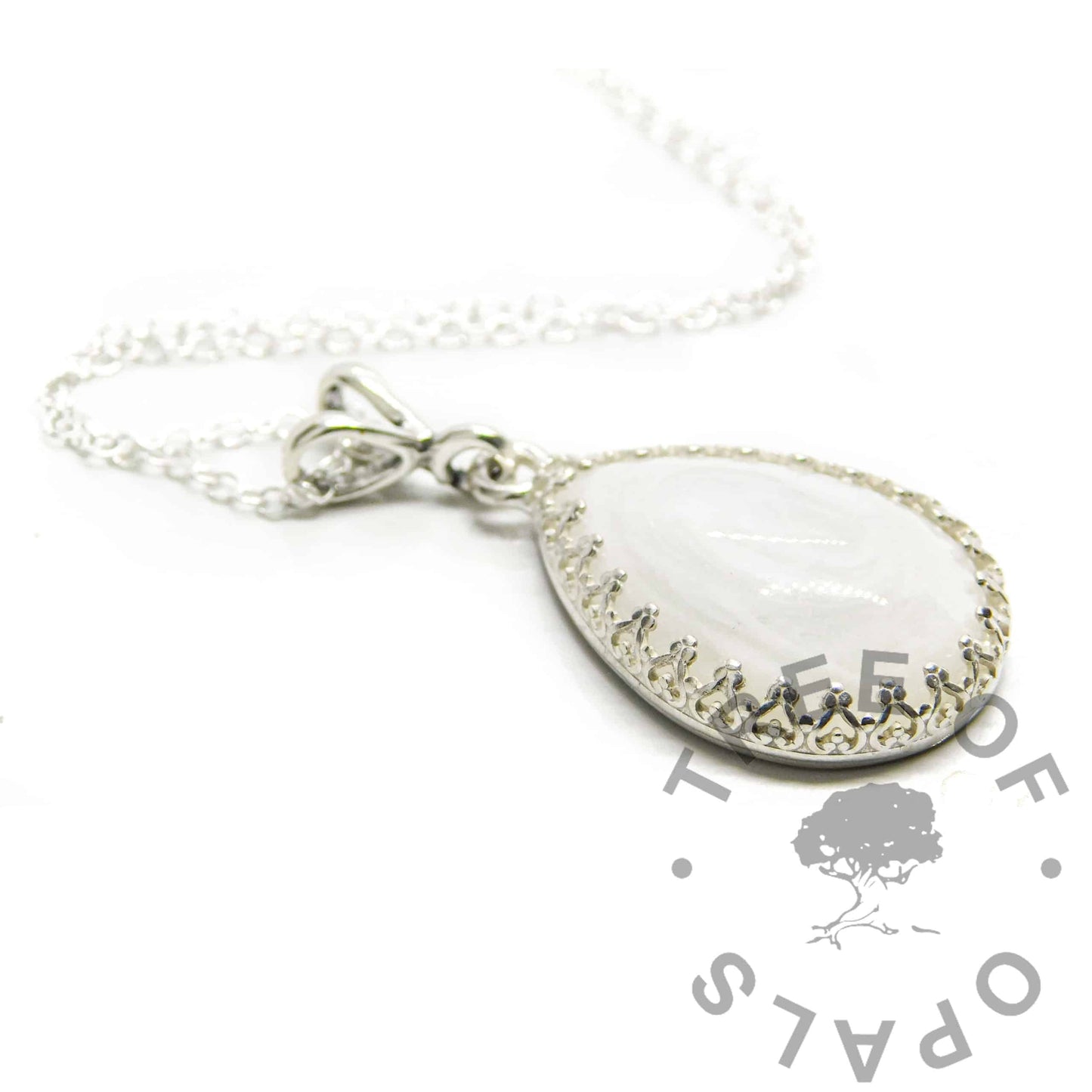 Breastmilk Crown Teardrop Necklace