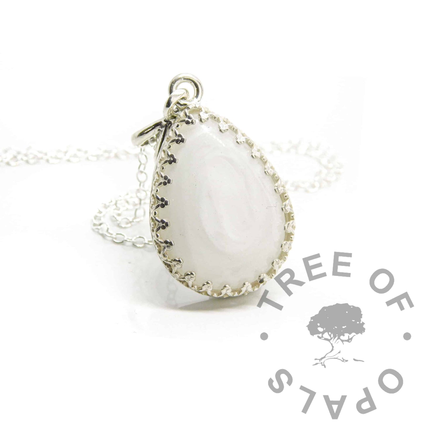 Breastmilk Crown Teardrop Necklace