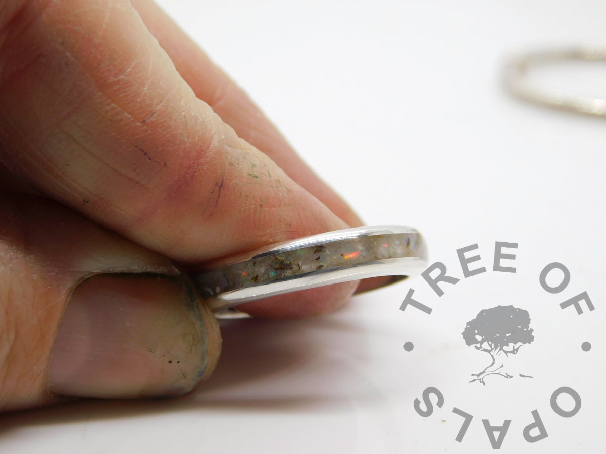 Cremation Ashes Channel Ring