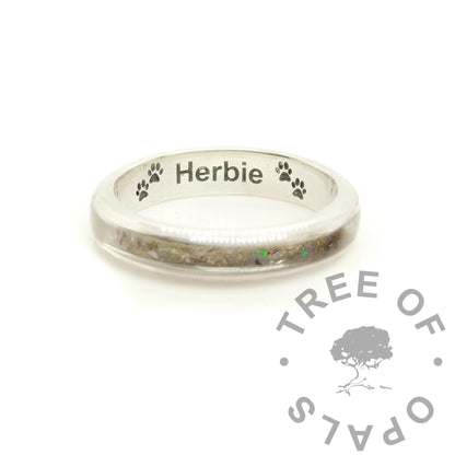 Cremation Ashes Channel Ring
