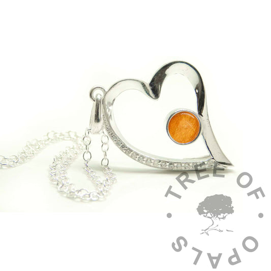 Crystal Heart Cord Necklace