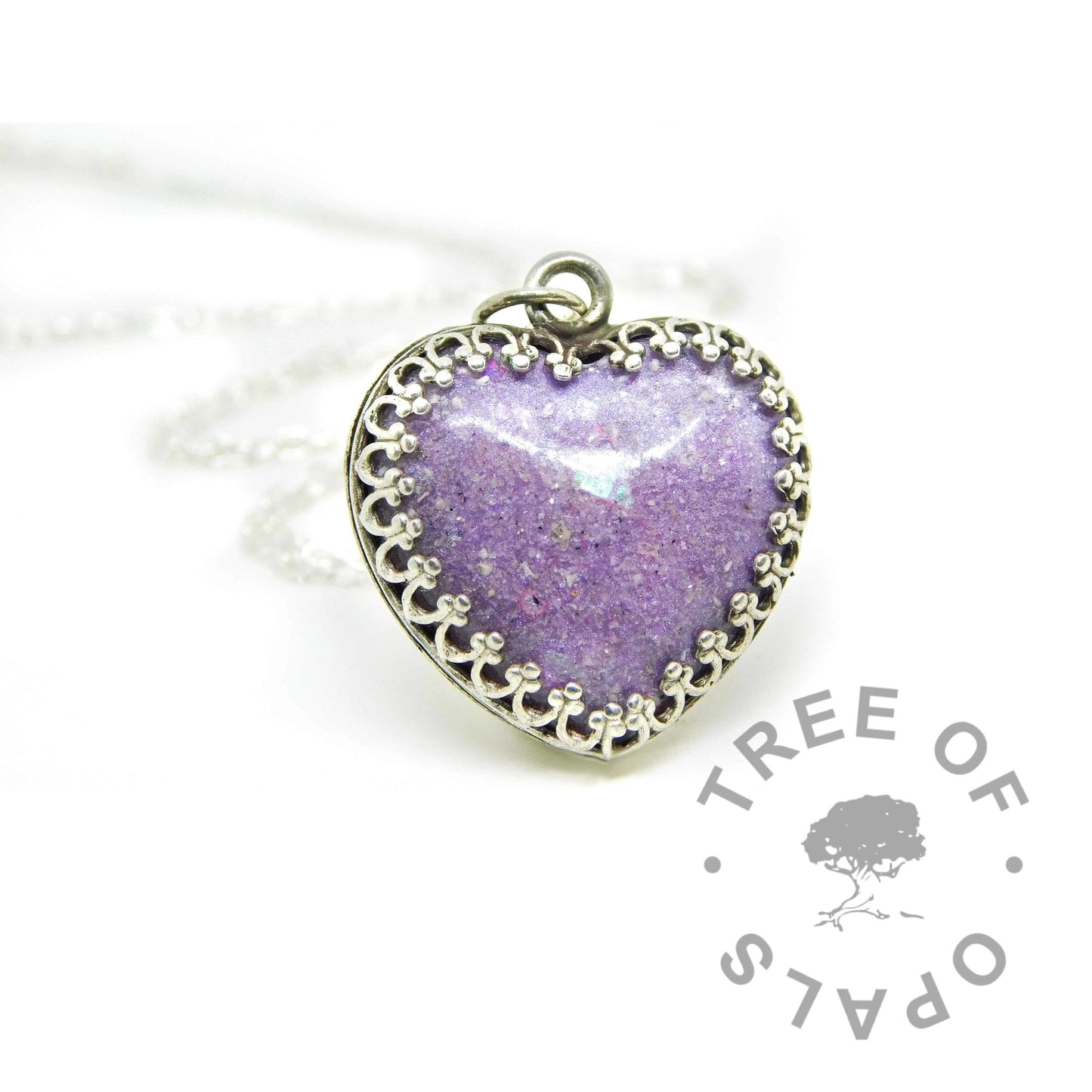 Crown Ashes Heart Necklace