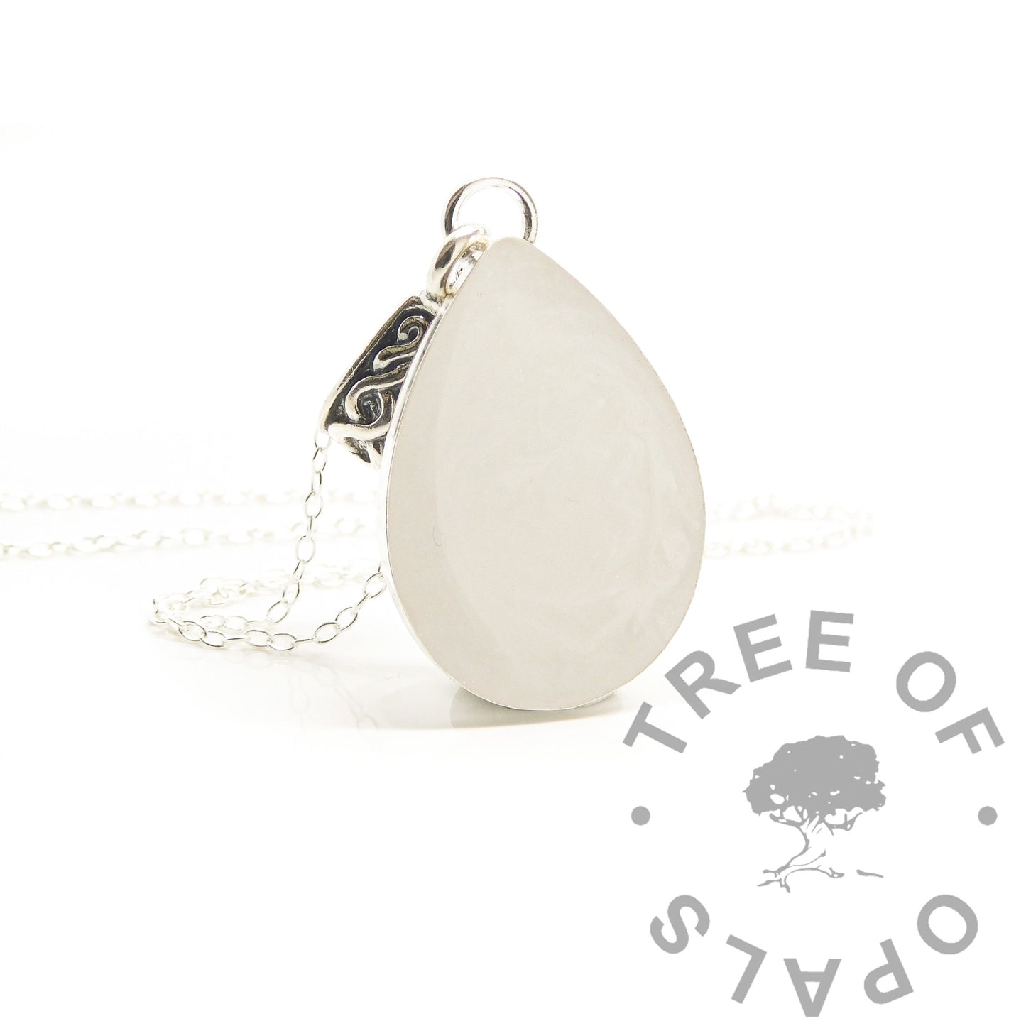 Engravable Teardrop Breastmilk Necklace