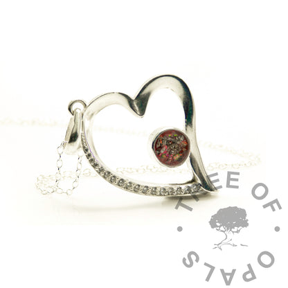 Crystal Heart Ash Necklace
