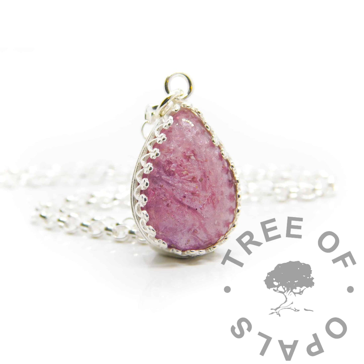 Cord Crown Teardrop Necklace