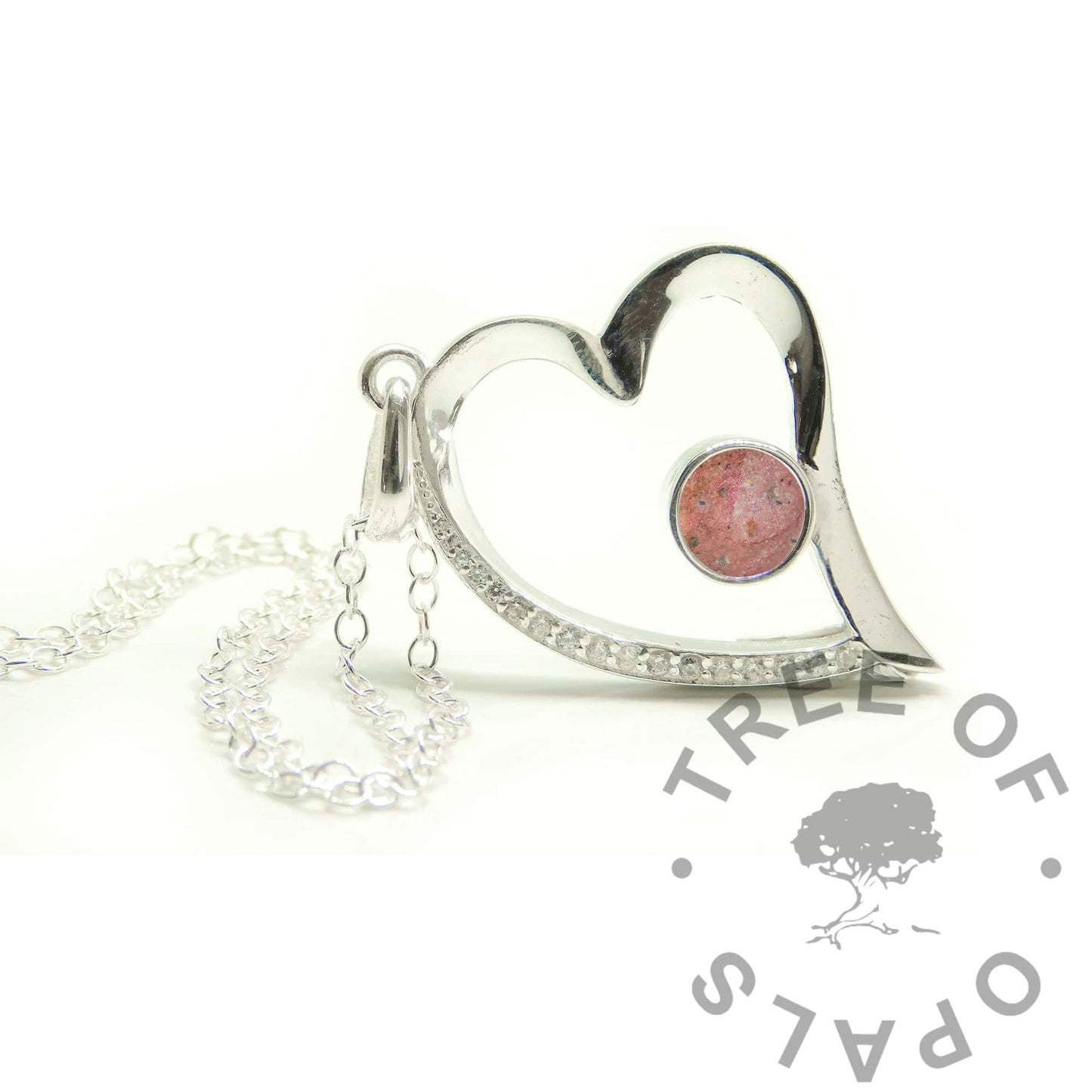 Crystal Heart Ash Necklace
