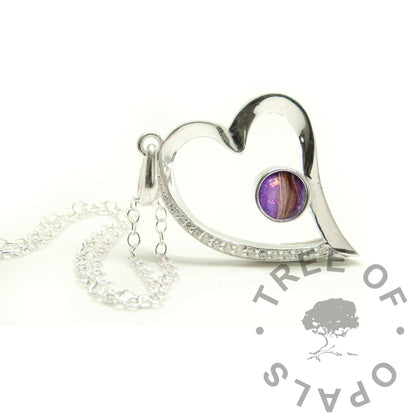 Crystal Heart Hair Necklace