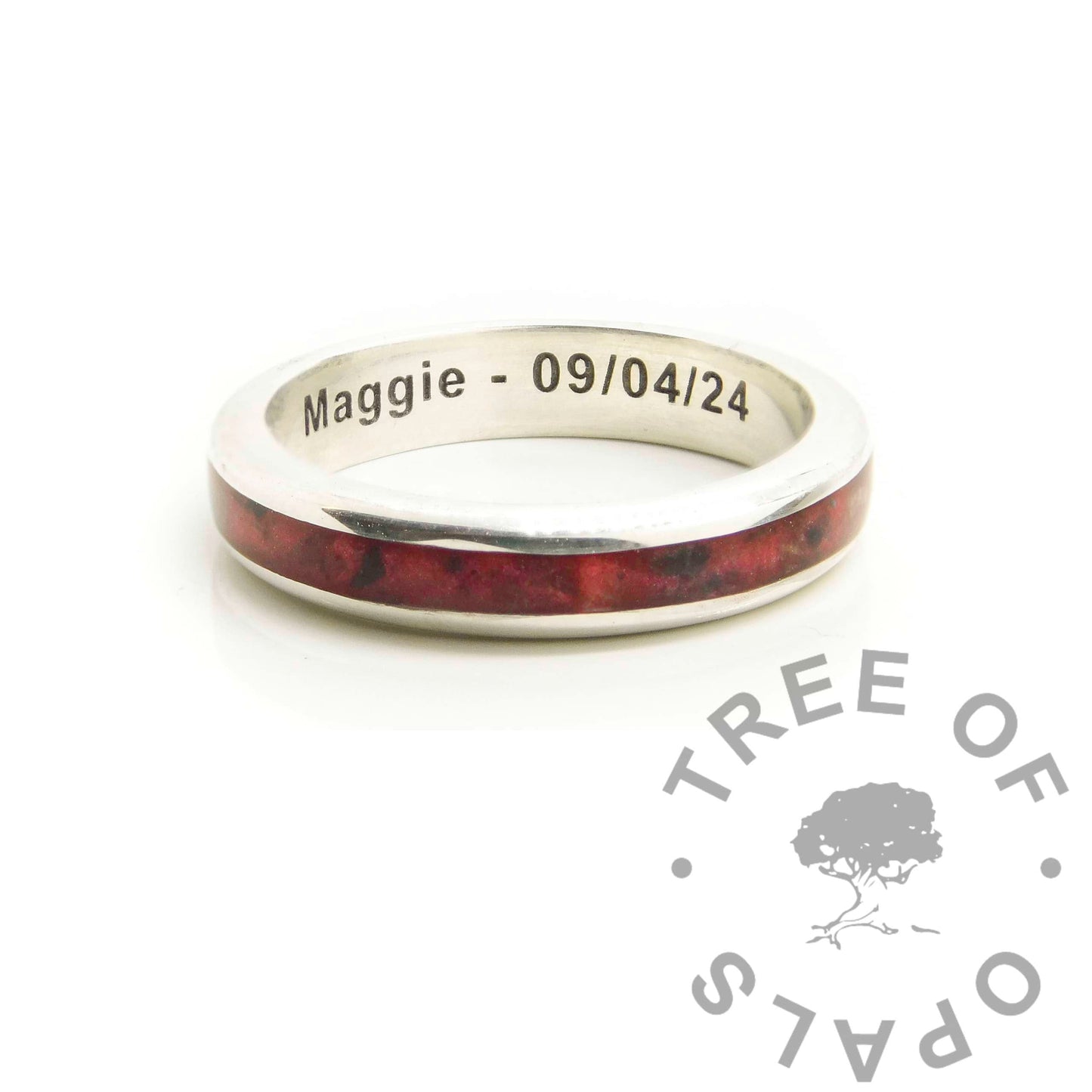 Cremation Ashes Channel Ring