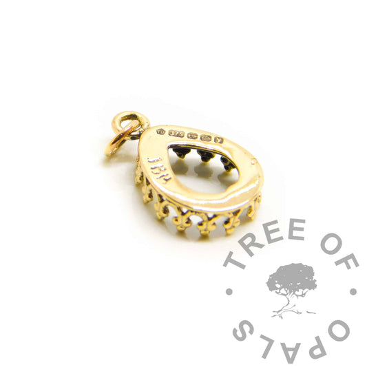 Gold Breastmilk Teardrop Necklace