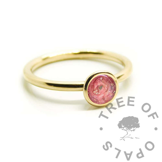 Gold Ayla Cremation Ashes Ring