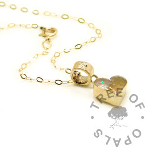 Gold Rebecca Heart Necklace