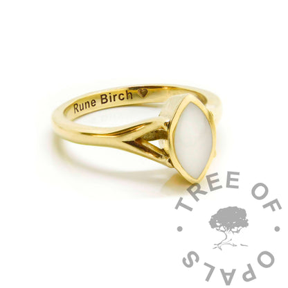 Gold Hannah Breastmilk Ring