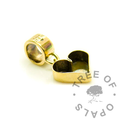 Gold Rebecca Hair Heart Necklace