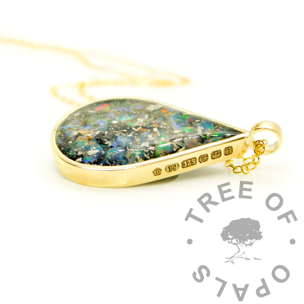 Solid Gold Hexagonal Necklace
