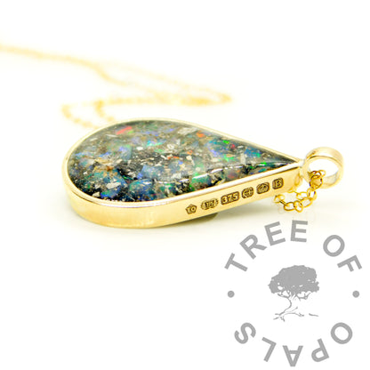 Solid Gold Hexagonal Necklace