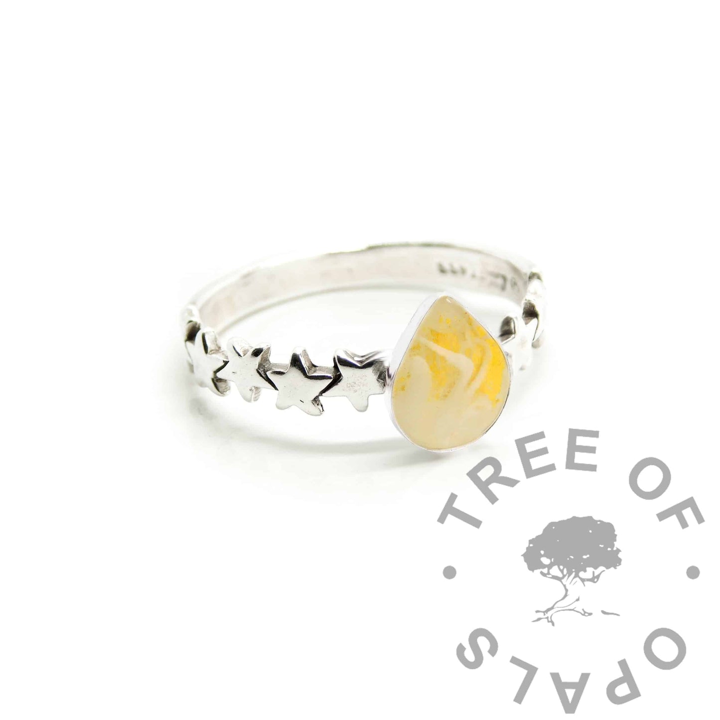 Breastmilk Teardrop Ring