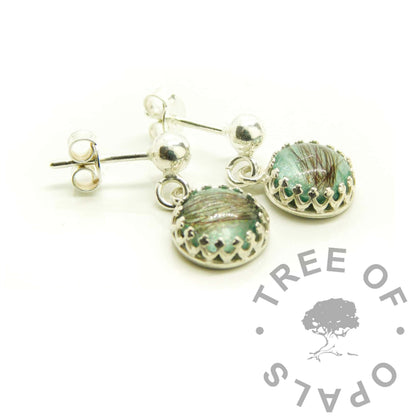 Cremation Ashes Dangle Earrings