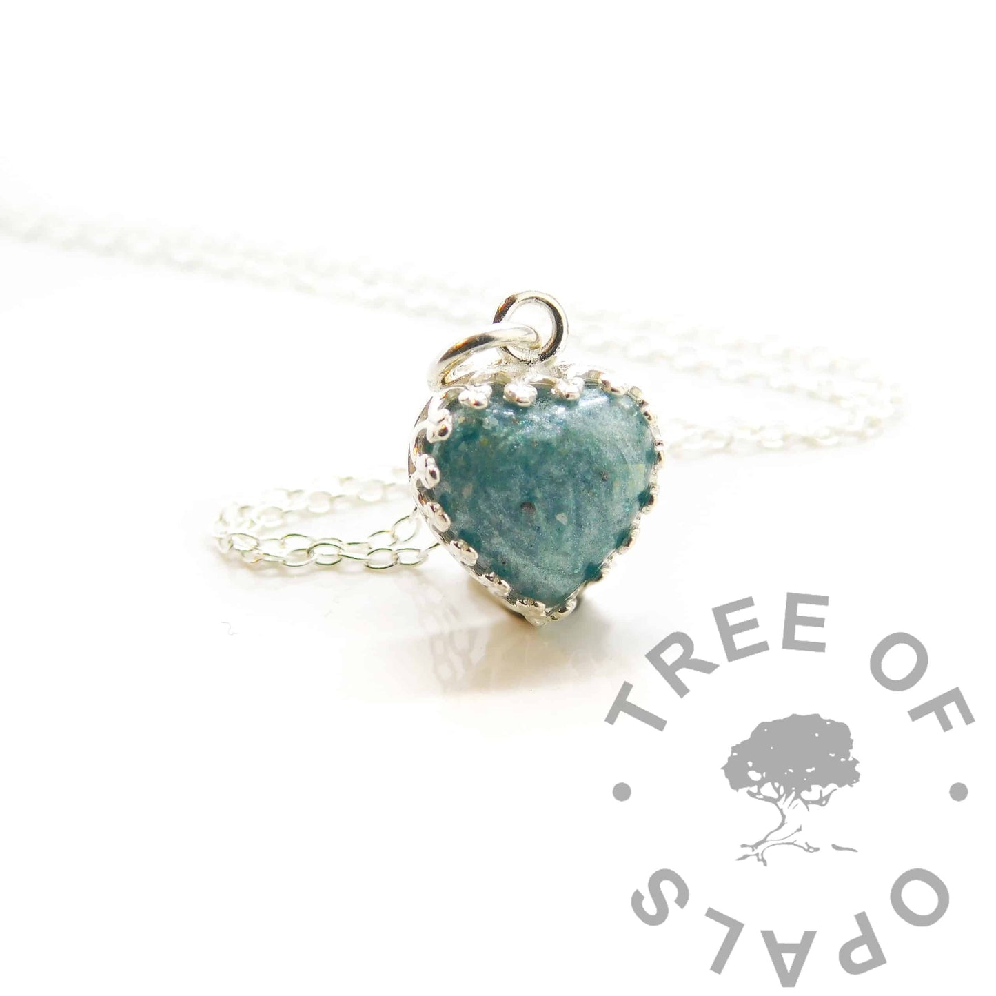 Gold Ashes Crown Heart Necklace