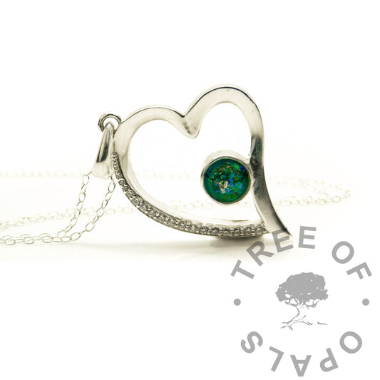 Crystal Heart Ash Necklace