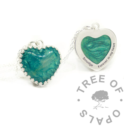 Crown Ashes Heart Necklace