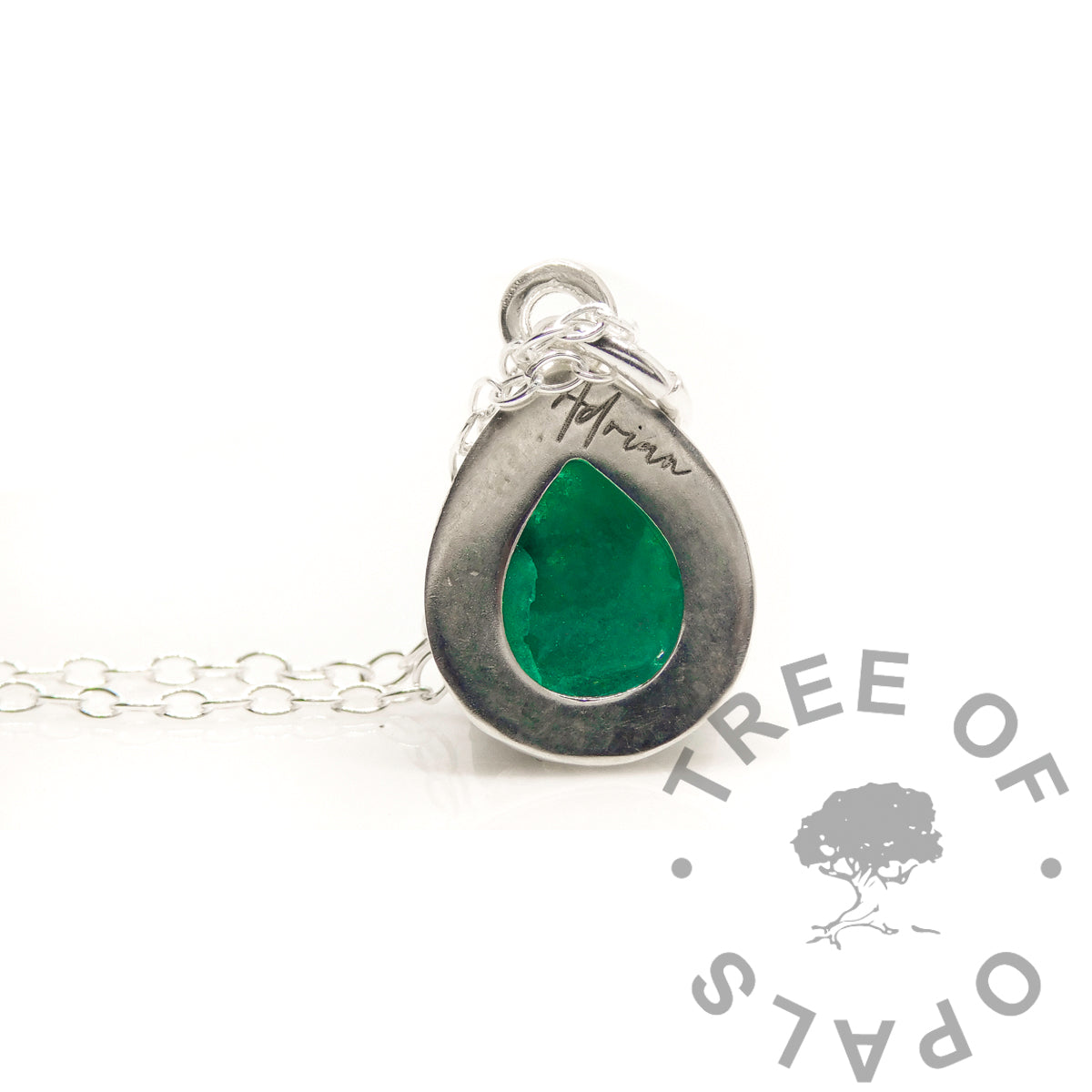 Crown Hair Teardrop Necklace