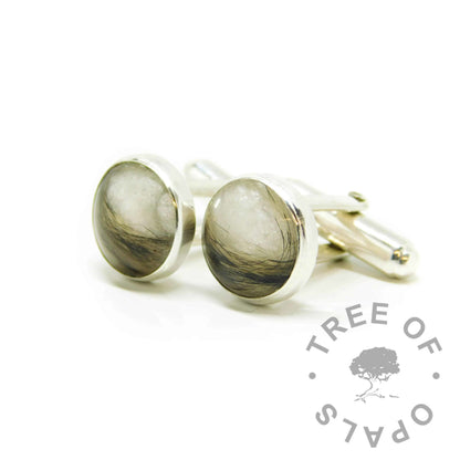 Solid Gold Hair Cufflinks