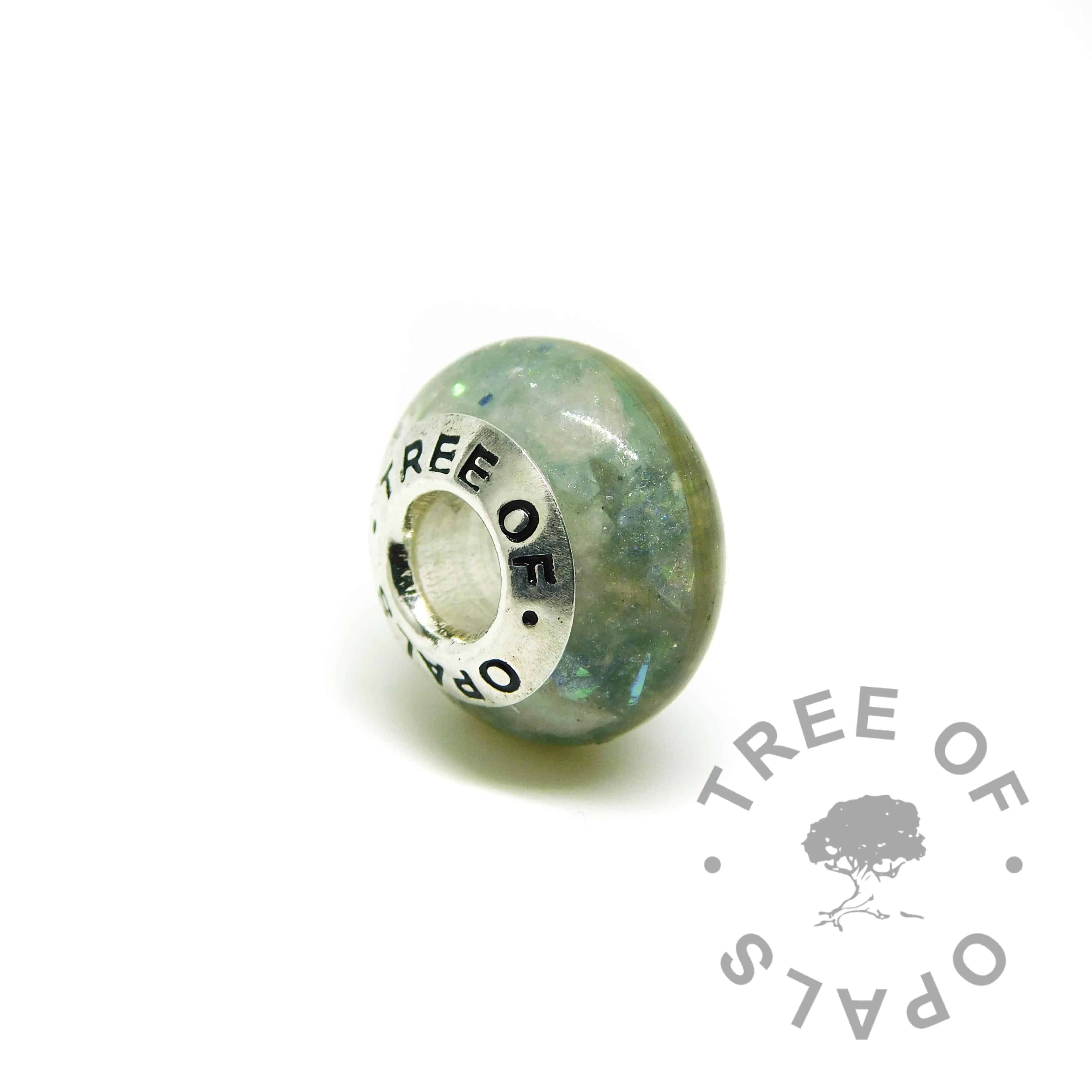 teal hair charm aquamarine. Handmade solid sterling silver keepsake jewellery by Tree of Opals