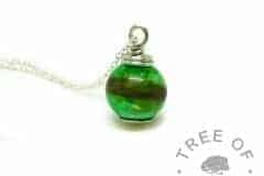 basilisk green lock of hair pearl necklace hair memorial