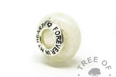 breastmilk umbilical cord bead with Forever In My Heart core